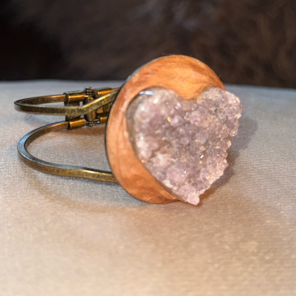 Amethyst Heart Bracelet